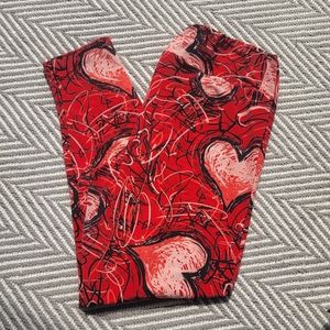 Lularoe Heart Scribble Leggings, TC